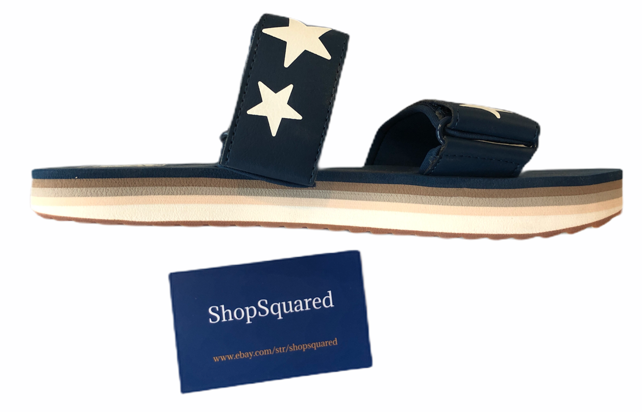 vans cayucas star gibraltar sea & marshmallow platform slide sandals